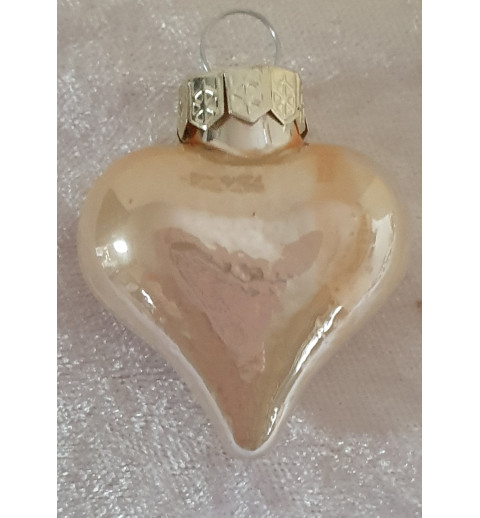 Glas Herz hellrosa glänzend