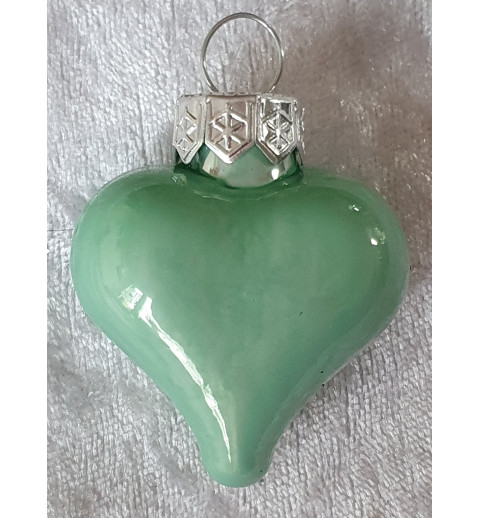 Glas Herz mint glänzend