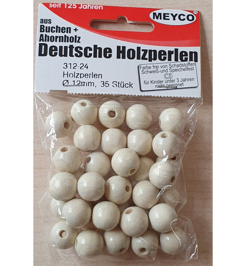 Holz Perlen creme