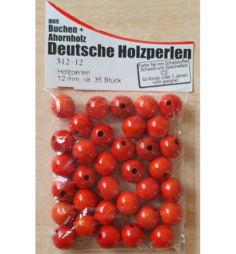 Holz Perlen orange