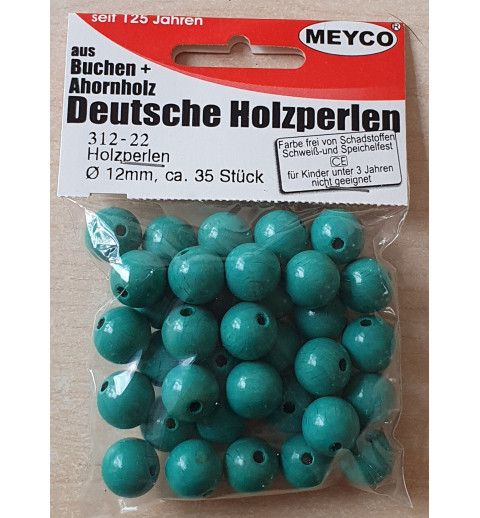 Holz Perlen seegrün