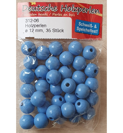 Holz Perlen hellblau