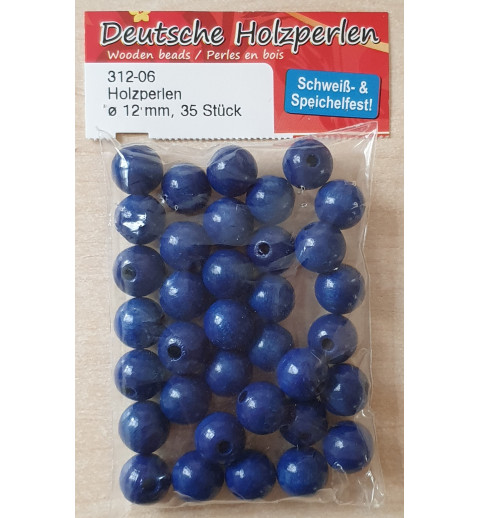 Holz Perlen blau