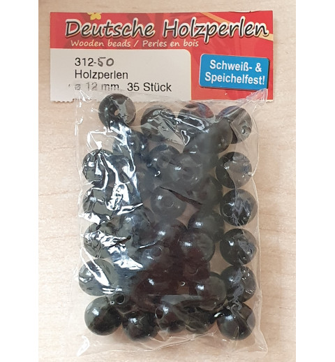 Holz Perlen schwarz