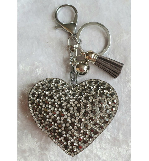 Schlüsselanhänger Herz mit Strass