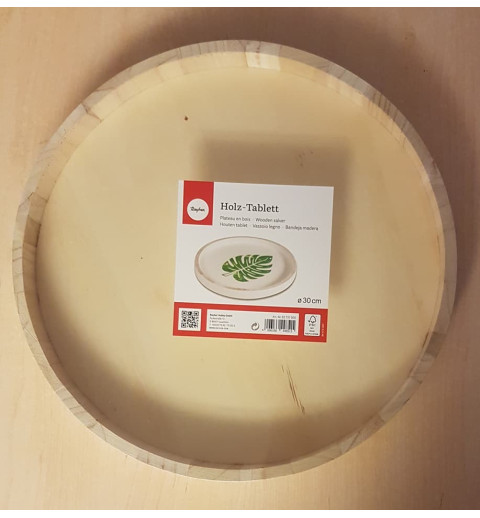 Holztablett Rund