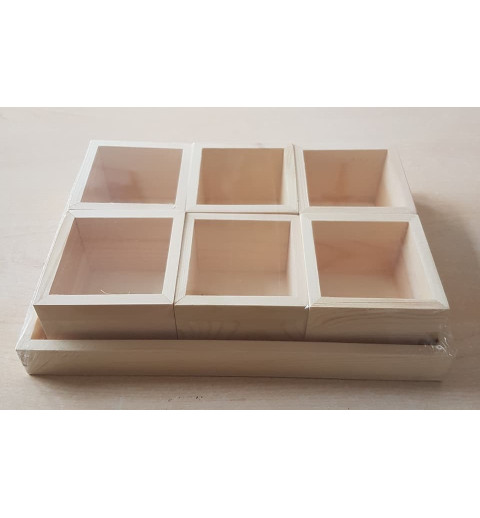 Holztablett-Set