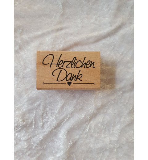 Holz Stempel Herzlichen Dank