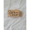 Holz Stempel Schön dass....