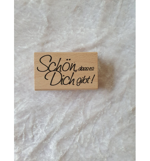 Holz Stempel Schön dass....