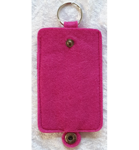 Filz Schlüssel Etui pink