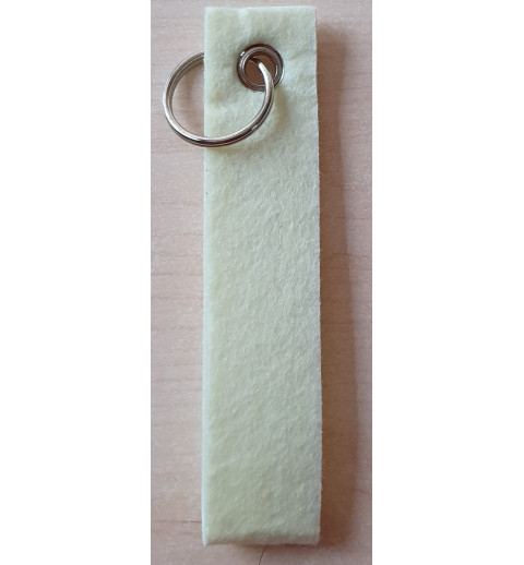 Filz Schlüsselanhänger creme