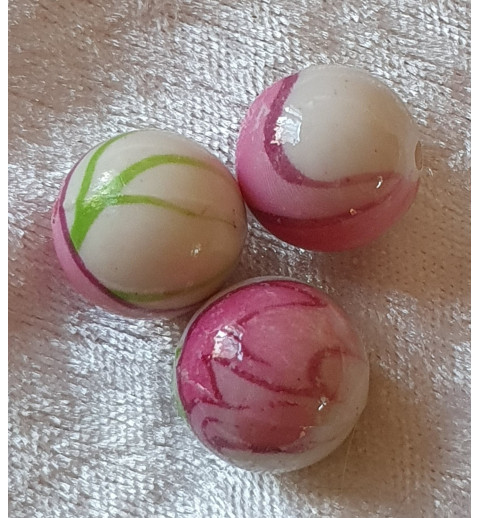 Kunststoff Perle magenta