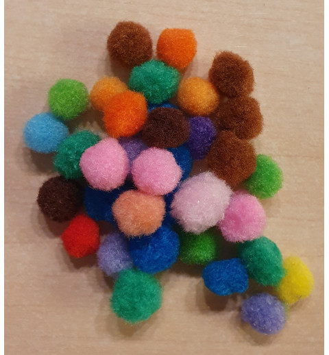 Pompon bunt gemischt
