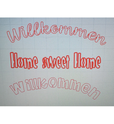 Schablone Willkommen