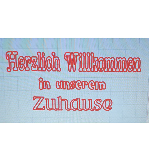 Schablone Herzlich Willkommen