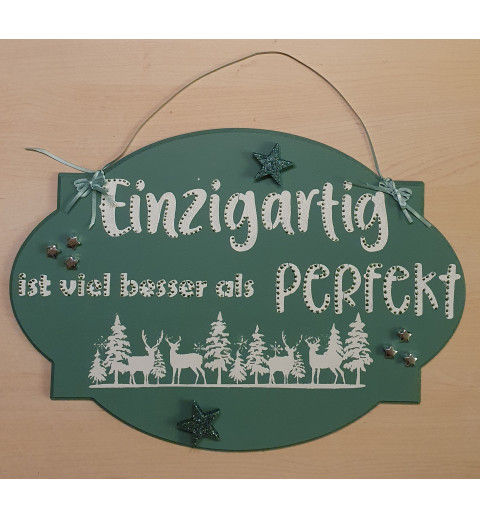 Schild Einzigartig
