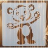 Schablone Pandabär