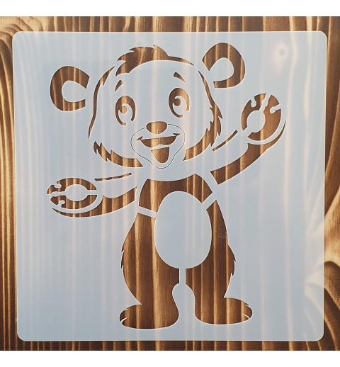 Schablone Pandabär