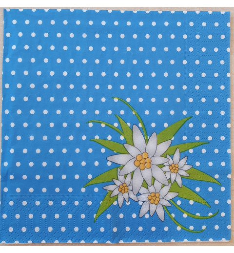 Servietten Edelweiss blau