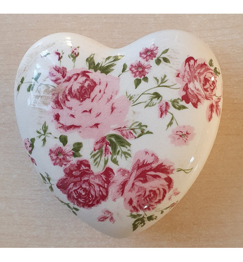 Porzellan Herz Rosen