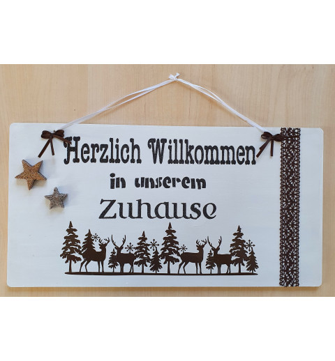 Schild Herzlich Willkommen....