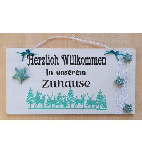 Schild Herzlich Willkommen....