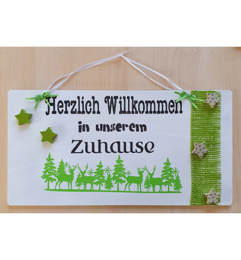 Schild Herzlich Willkommen....