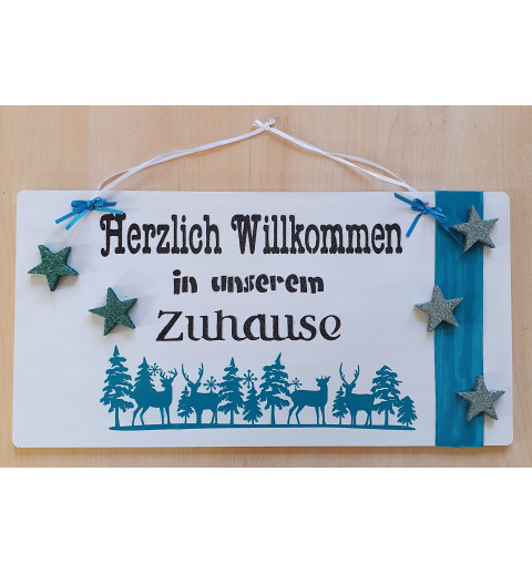 Schild Herzlich Willkommen....