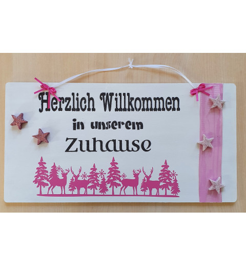 Schild Herzlich Willkommen....