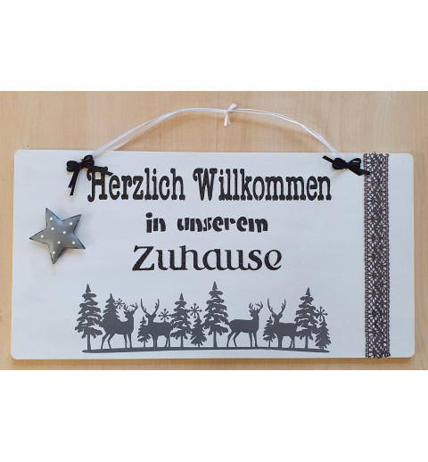 Schild Herzlich Willkommen....
