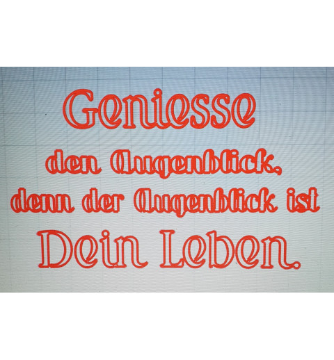 Schablone Dein Leben.....