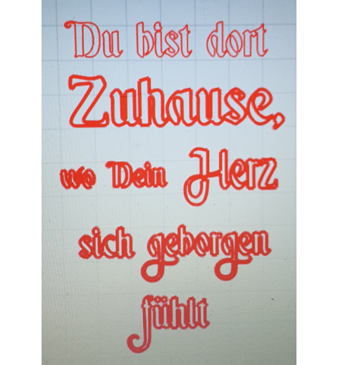 Schablone Zuhause...