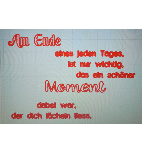 Schablone Am Ende....