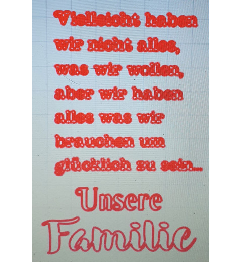 Schablone Unsere Familie..