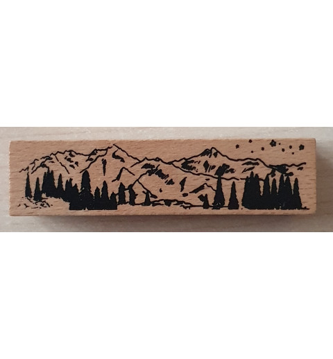 Holz Stempel Berge