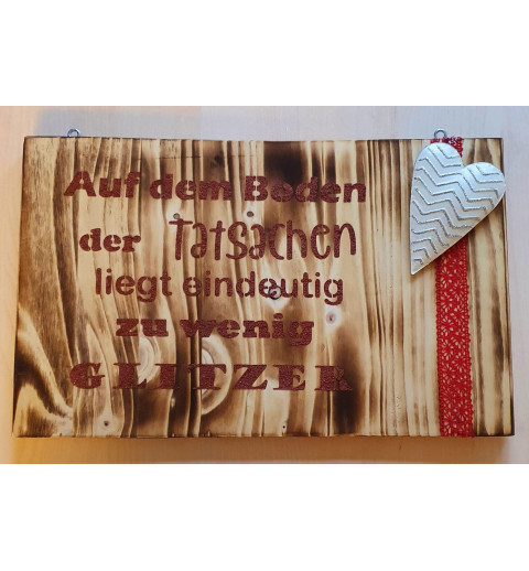 Schild Glitzer....