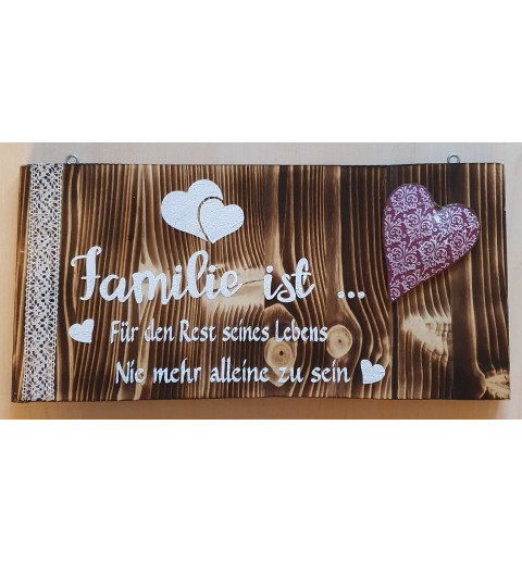 Schild Familie ist...