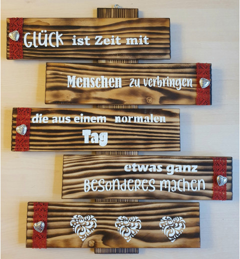 Schild Glück...