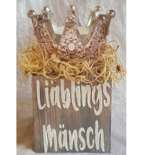 Teelicht Halter Liäblings Mänsch