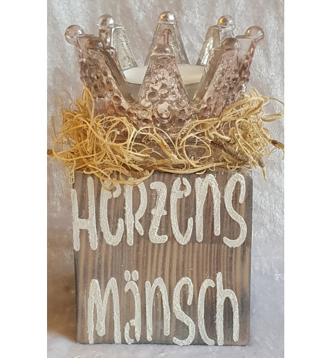 Teelicht Halter Herzens Mänsch