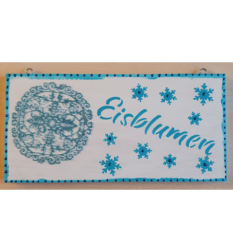 Schild Eisblume