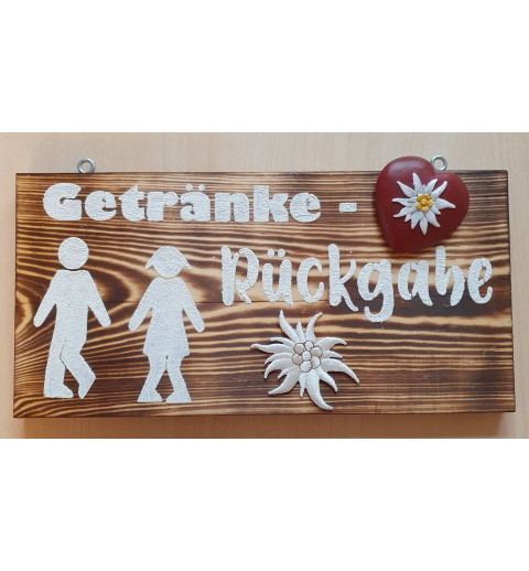 Schild Getränke-Rückgabe