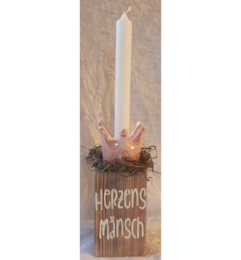 Kerzenständer Herzens Mänsch rosa