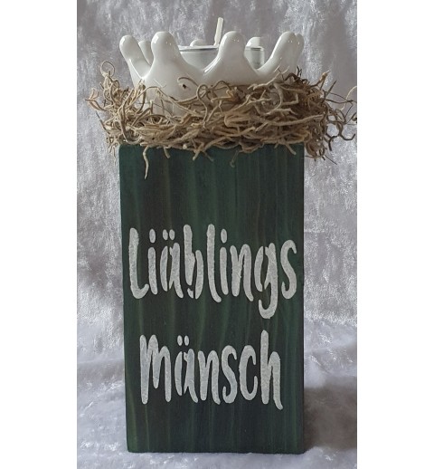 Teelicht Halter Liäblings Mänsch eucalyptus