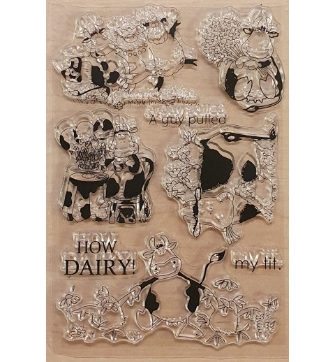 Clear Stamps lustige Kühe