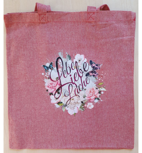 Baumwoll Tasche Leben,Lieben,Lachen