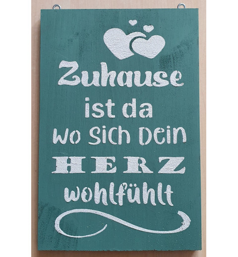 Schild Zuhause....