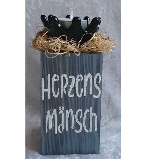 Teelicht Halter Herzens Mänsch