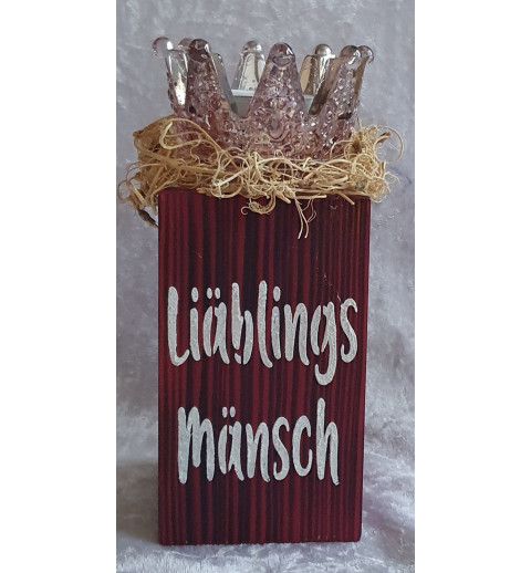 Teelicht Halter Liäblings Mänsch